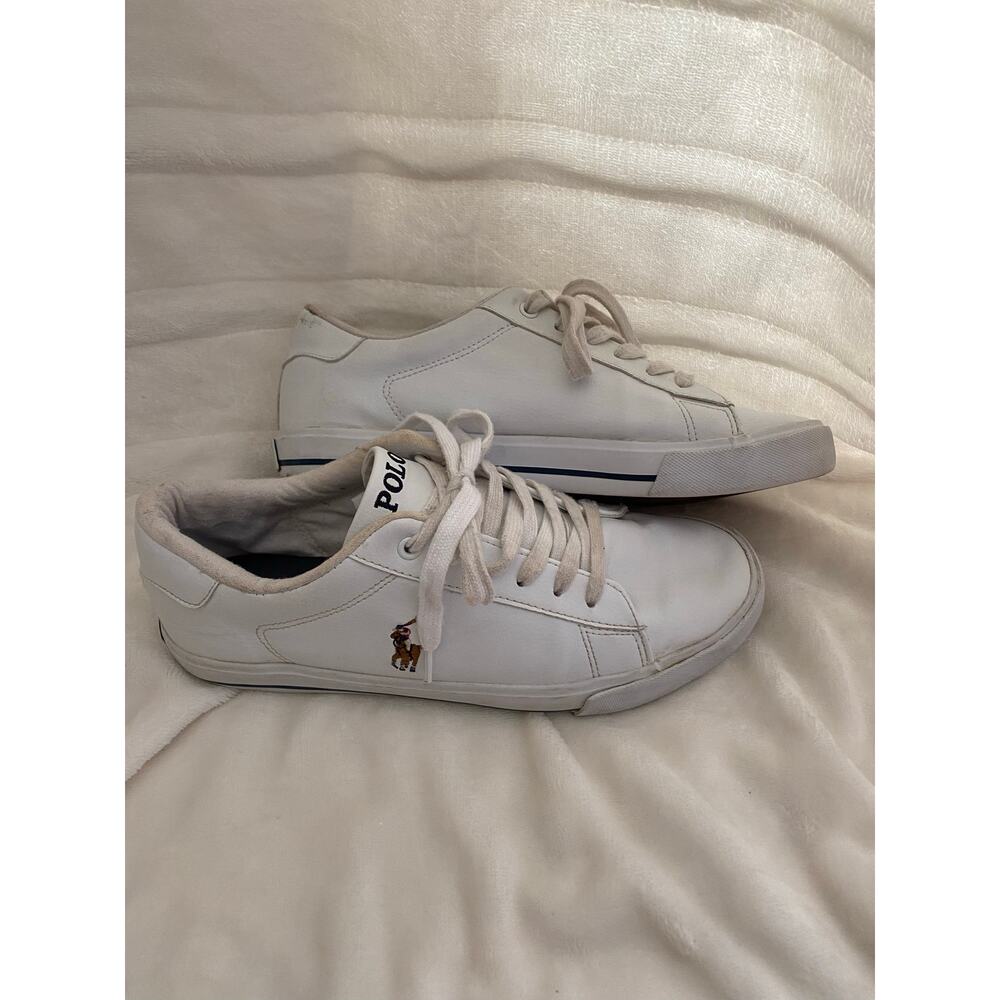 Polo Ralph Lauren | Easten II | Leather Sneakers w/ Horse Rider | Size 6.5